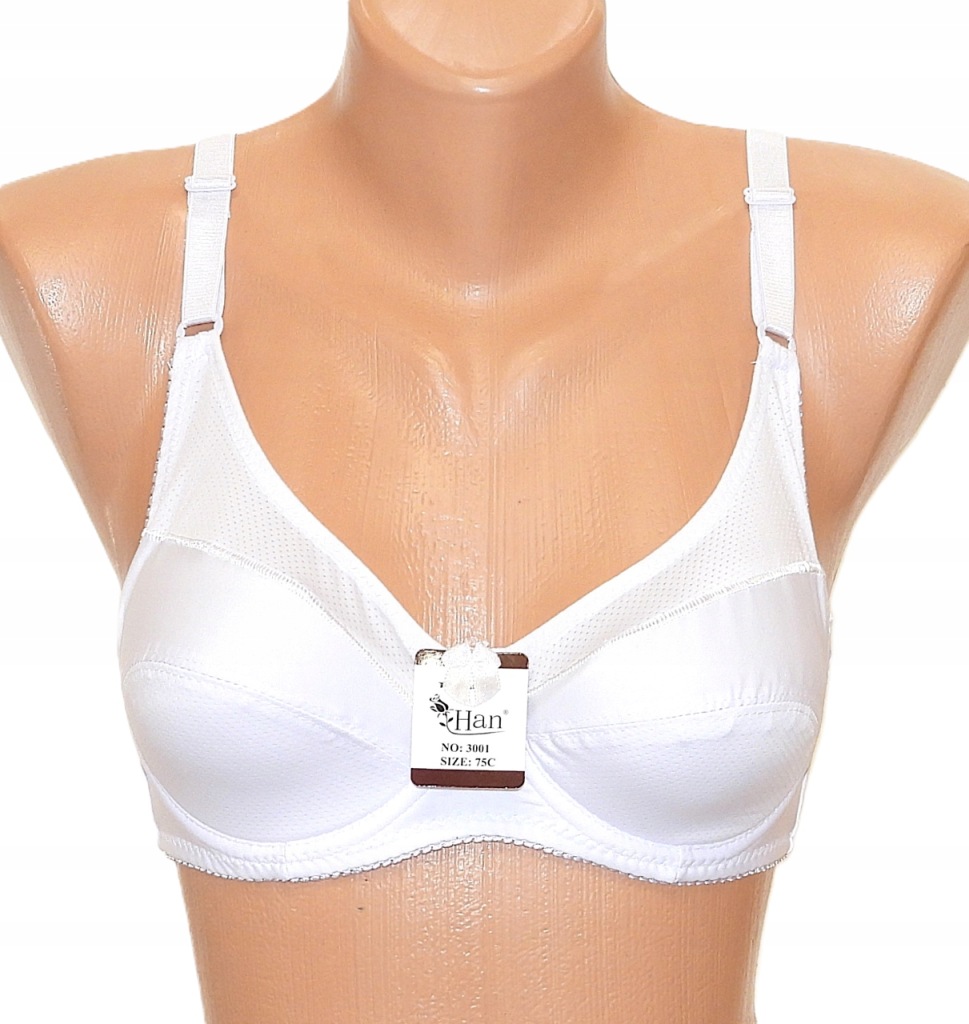 Biustonosz HAN-3003 pólmiękki ażurowy biały 95DD