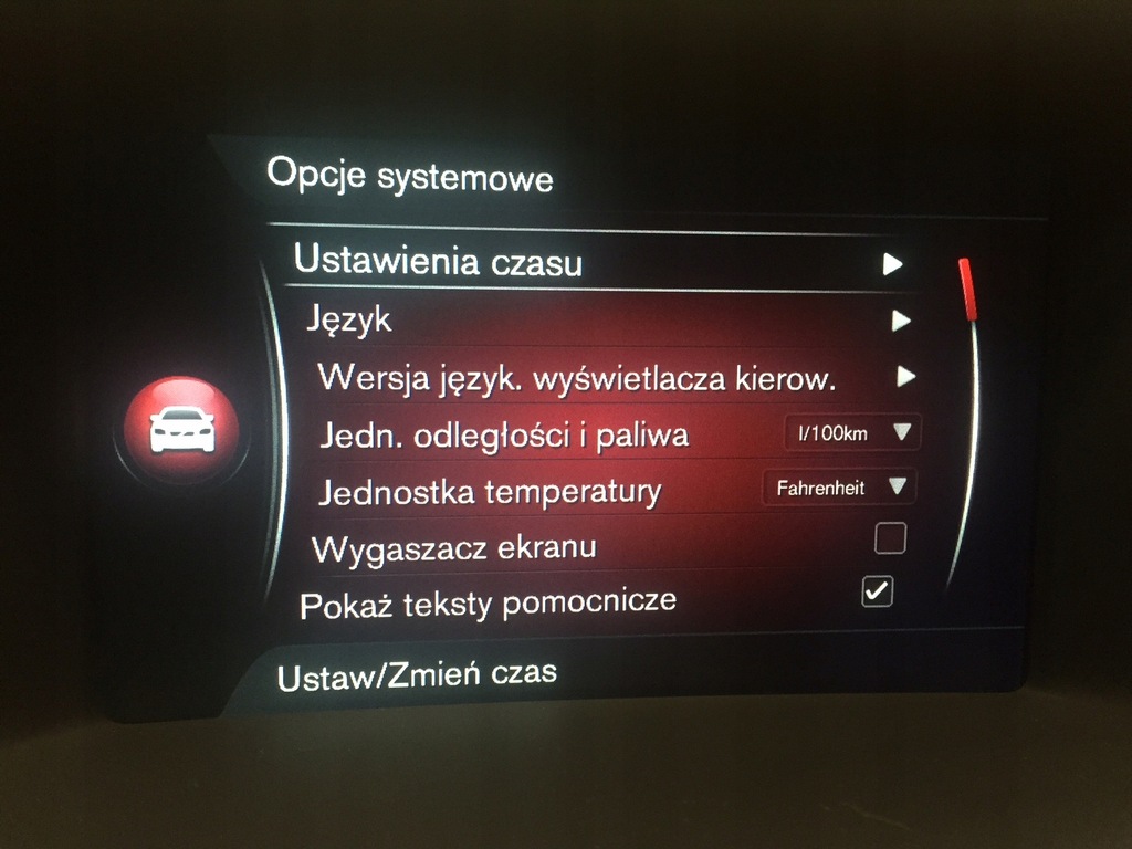 Polskie Menu USA/EU VOLVO V70 S80 XC70 XC60 XC90