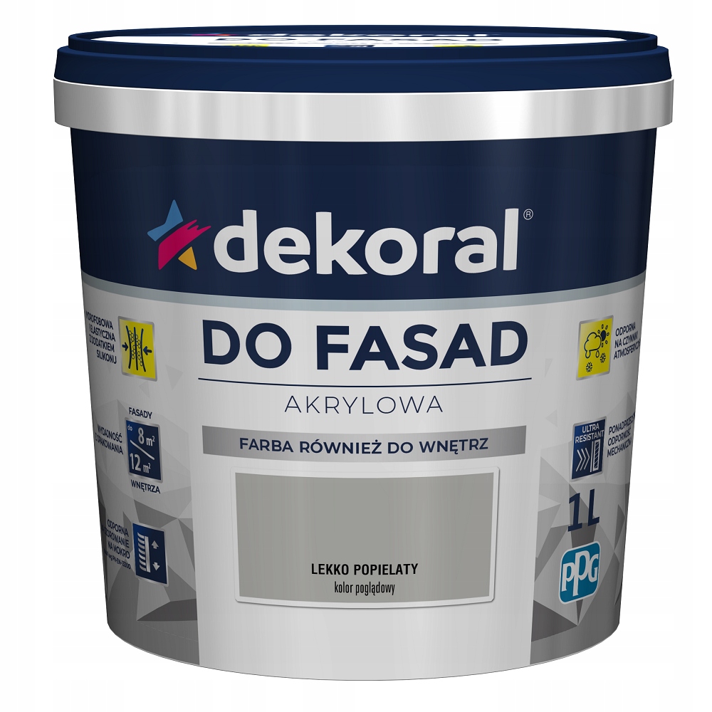 DEKORAL DO FASAD LEKKO POPIELATY 5 L