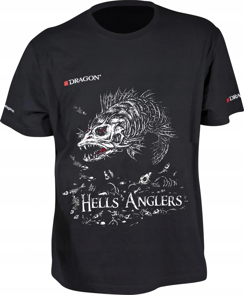 Koszulka Dragon Hells Anglers Sandacz L czarna