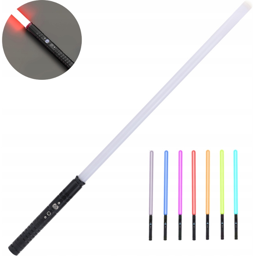 MIECZ ŚWIETLNY ŚWIECĄCY DŹWIĘK 7KOLORY 77CM DZIECI