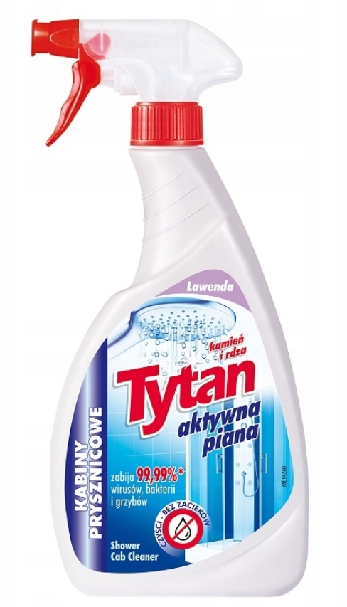 TYTAN Spray 500ml do KABIN PRYSZNICOWYCH Lawenda 99,99% Zabija Wirusy