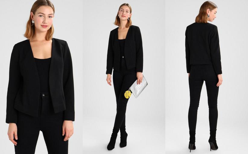 G21O006 ŻAKIET CZARNY MARYNARKA BLAZER ONLY 38