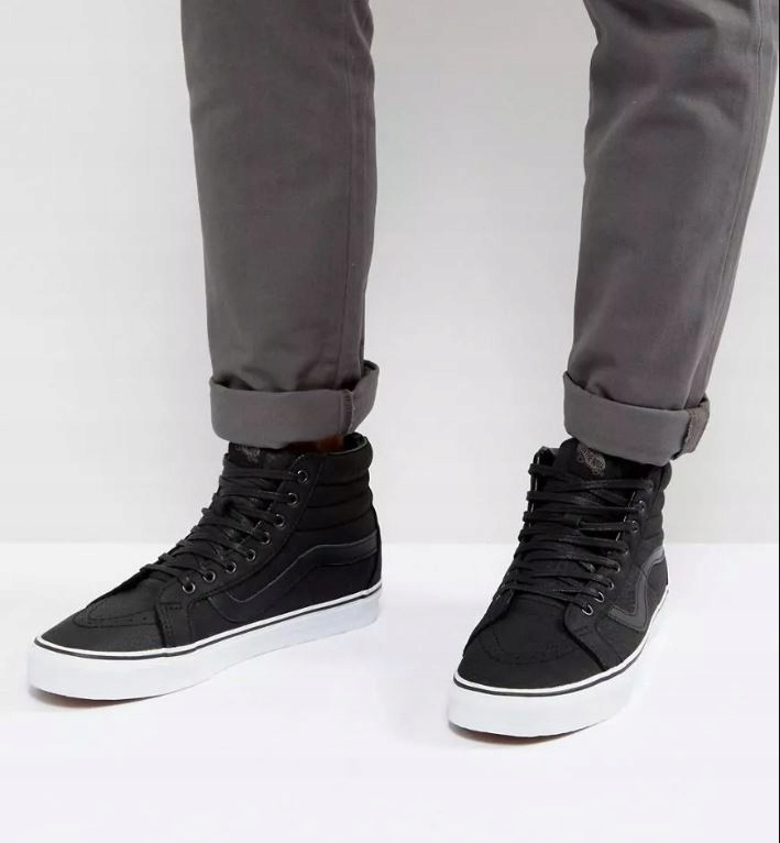 VANS SK8 HI Premium Leather BLACK roz. 42