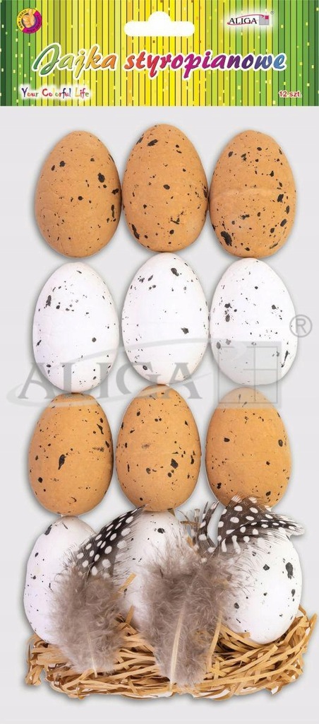 Jajka styropianowe nakrapiane rozm. 5,5cm WPJ-4765