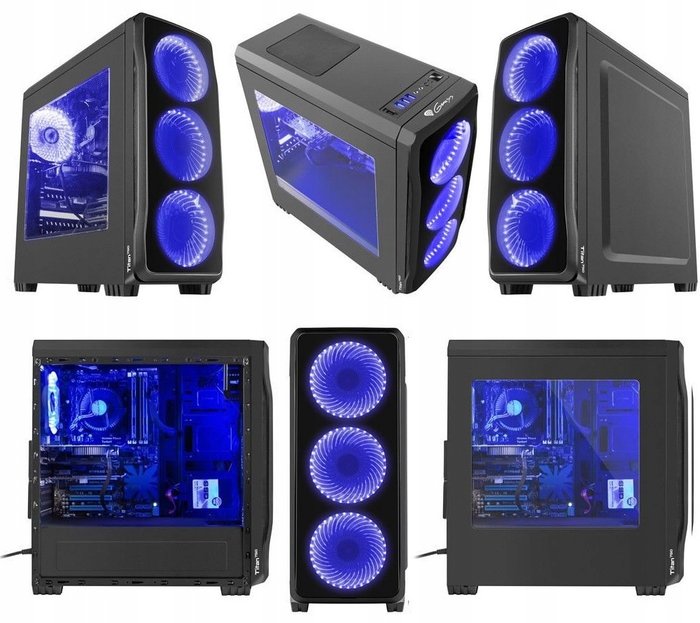 Купить Игровой корпус GENESIS TITAN 750 BLUE 4-FAN WINDOW: отзывы, фото, характеристики в интерне-магазине Aredi.ru