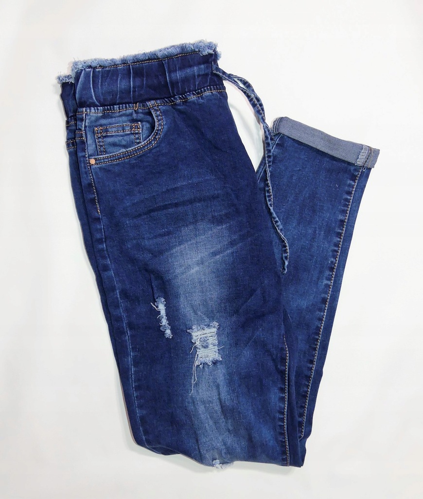 ŚWIETNE SPODNIE JEANS DZIURY 4XL 48