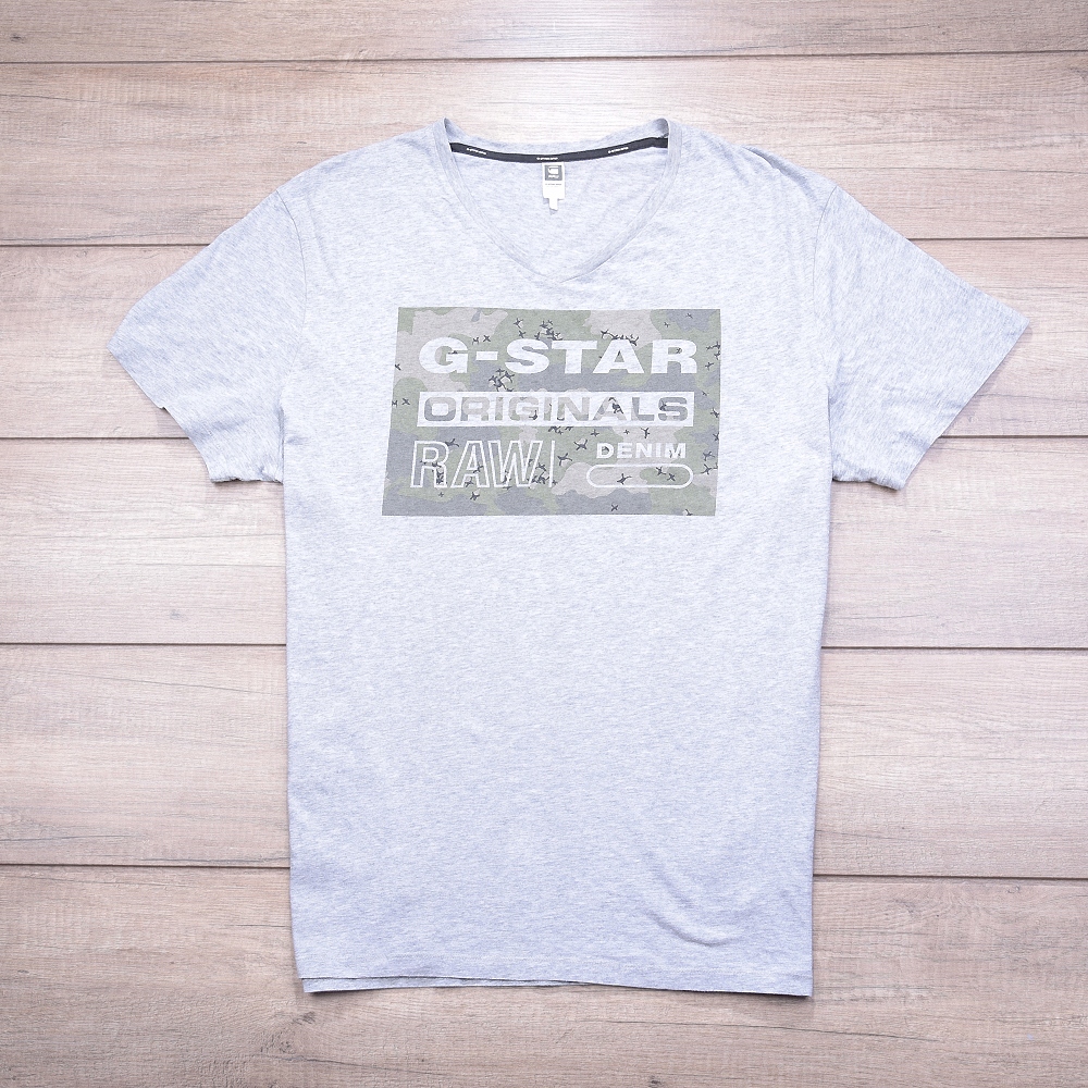 G-STAR RAW KOSZULKA MĘSKA T-SHIRT MELANŻ 2019 XXL