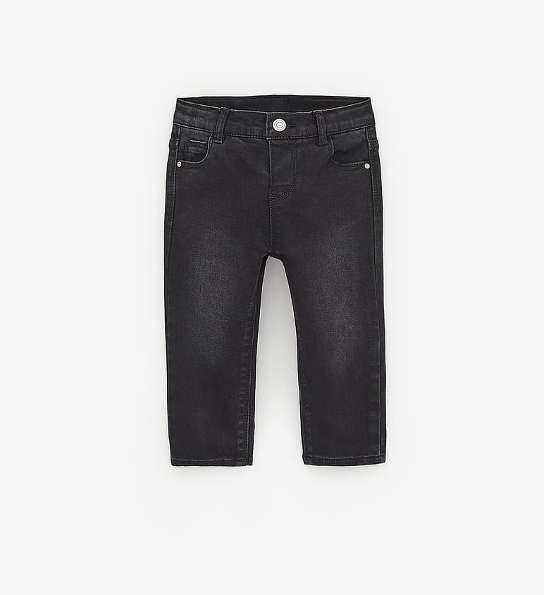 ZARA spodnie dżinsowe jeansy czarne 74cm / 6-9m %%
