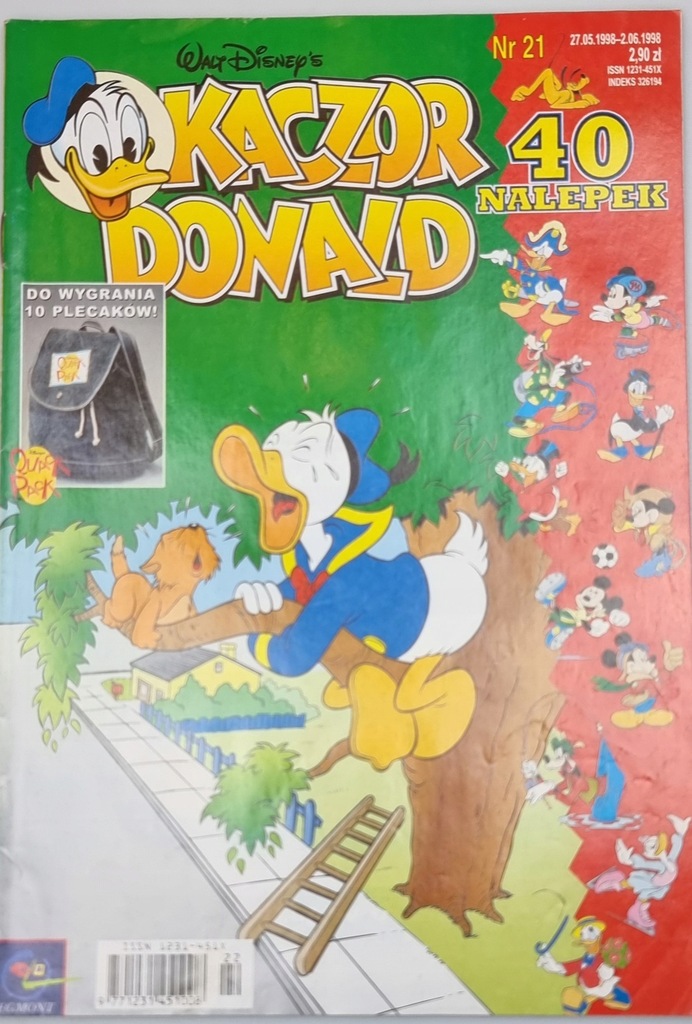 Kaczor Donald Nr 21 / 1998 czasopismo dla dzieci