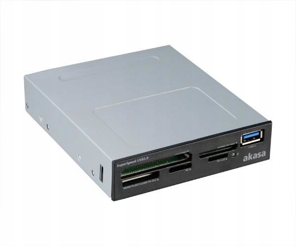 Akasa AK-ICR-27 czytnik kart USB 3.2 Gen 1 (3.1 Gen 1) Wewnętrzny Czarny, S