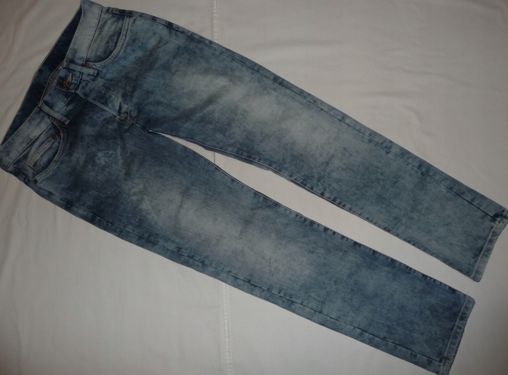 H&M spodnie jeansy slim 30/30 pas82cm dł 100cm