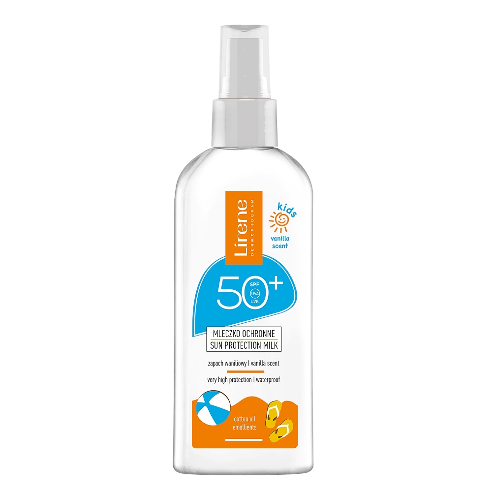 LIRENE SUN KIDS MLECZKO OCHRONNE DLA DZIECI O ZAPACHU WANILIOWYM SPF50
