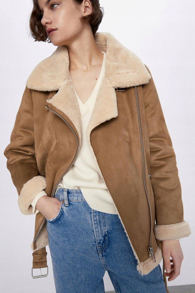 ZARA KURTKA KOŻUSZEK ZIP V1A XXC__M - 12600839801