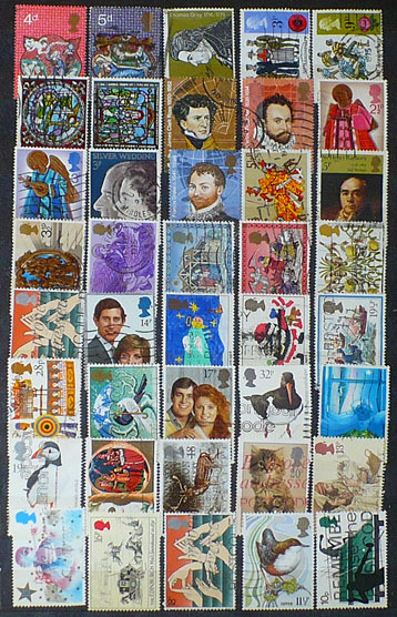 Anglia - różne znaczki - zestaw (30)