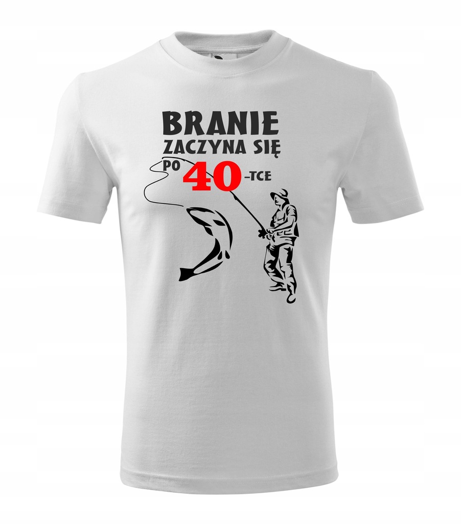 KOSZULKA T-SHIRT BRANIE PO 40-tce wzór 2 3XL BIAŁA