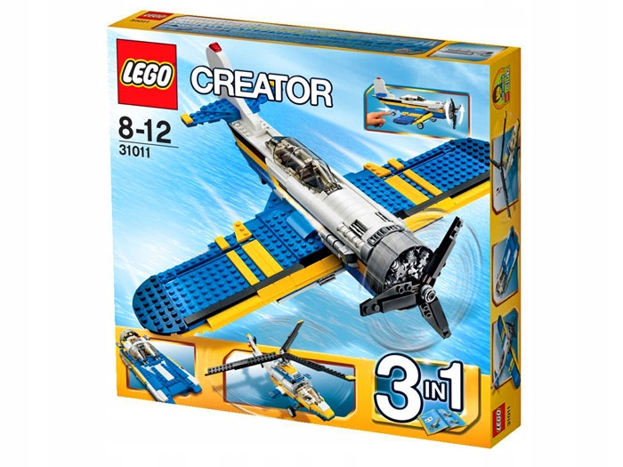 LEGO CREATOR 31011 SAMOLOT LOTNICZE PRZYGODY 3W1