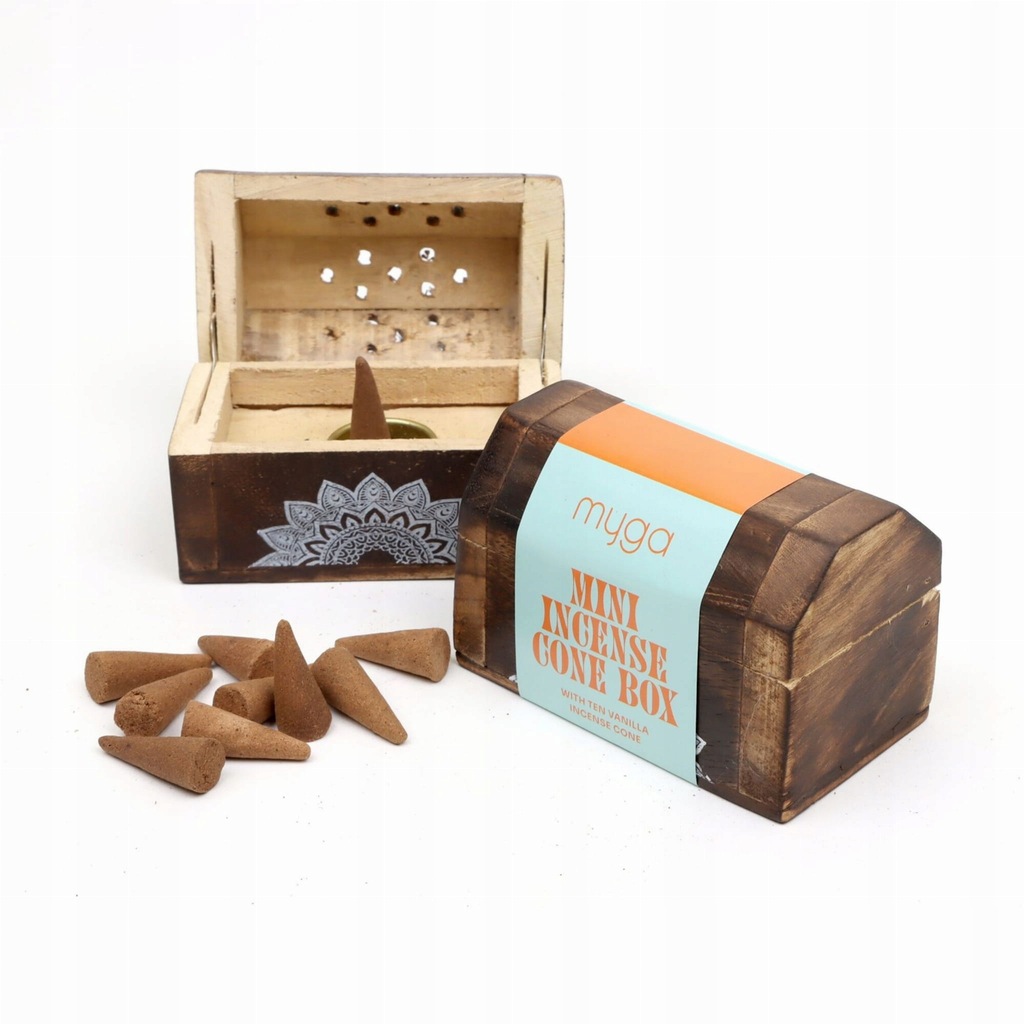 Szkatułka kadzielnica stożkowa Myga - wanilia