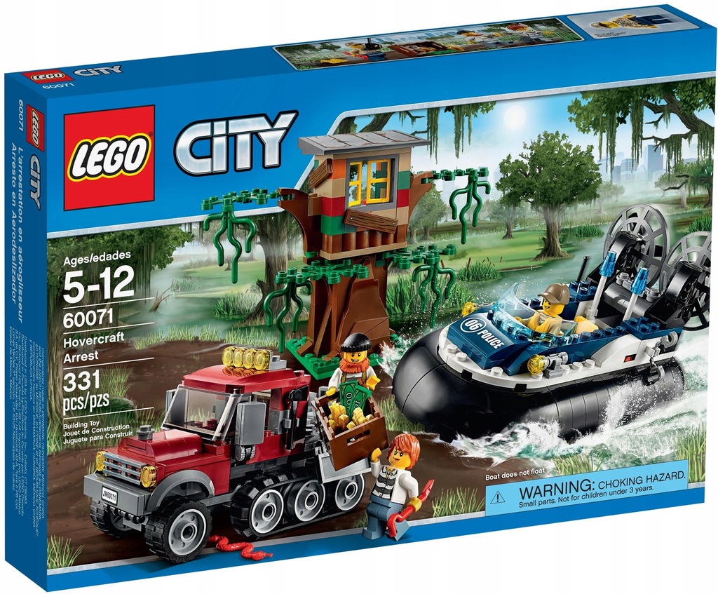 Lego City 60068 - Policja bagienna - Poduszkowiec - 11392900615 ...