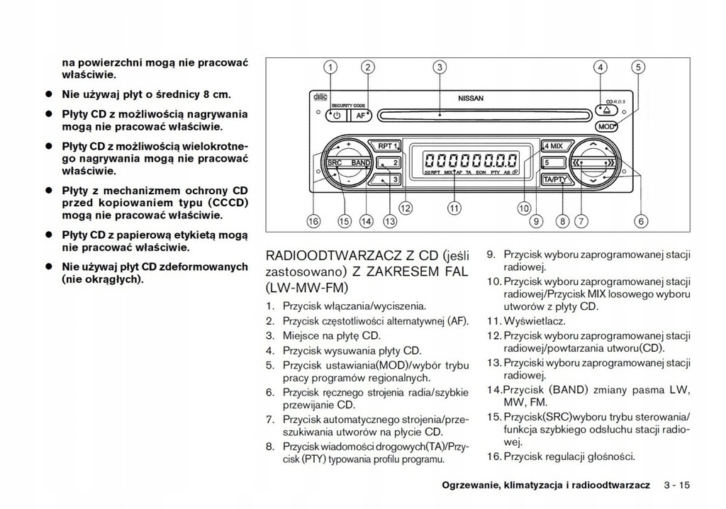 Nissan Micra K12 20032010+Radio Instrukcja Obsług