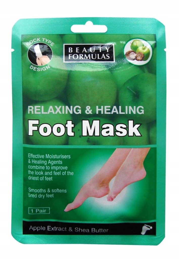 Beauty Formulas Maska na stopy relaksująco odżywcz