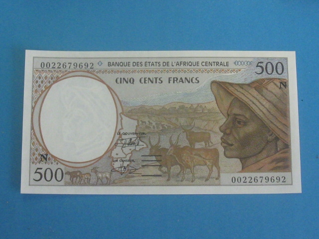 Gwinea Równikowa 500 Francs 2000 UNC P-501Ng