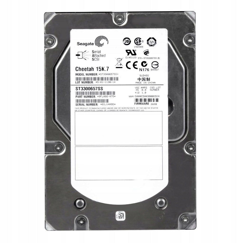 Купить SEAGATE 300 ГБ 15 КБ 16 МБ SAS 6G 3,5 дюйма ST3300657SS: отзывы, фото, характеристики в интерне-магазине Aredi.ru