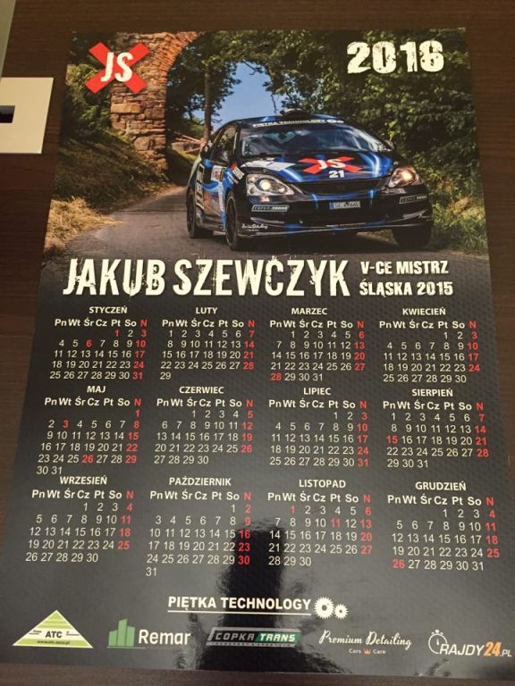 KALENDARZ 2016 JAKUBA SZEWCZYKA