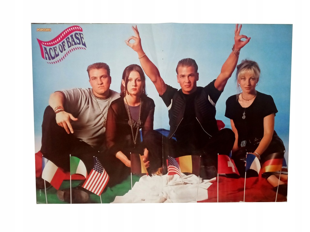 Stary plakat dwustronny Ace Of Base / U2