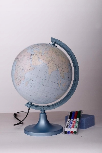 Globus 250 konturowy z objaśnieniem podświetlany