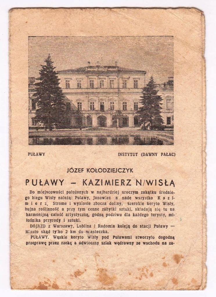 1946 Przewodnik po Kazimierzu n Wisła