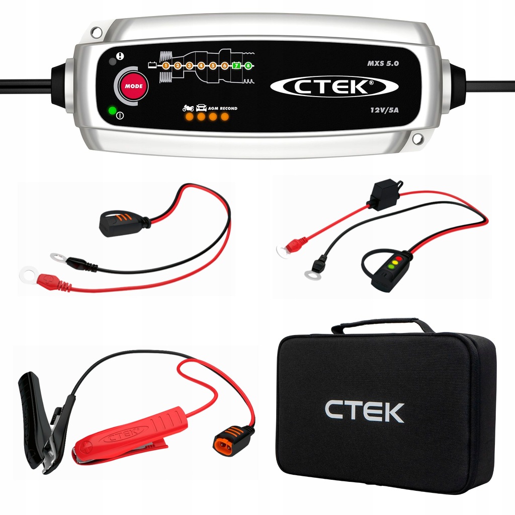 CTEK MXS 5.0 12V 5A 40-512 MXS5.0 zestaw FREE BAG