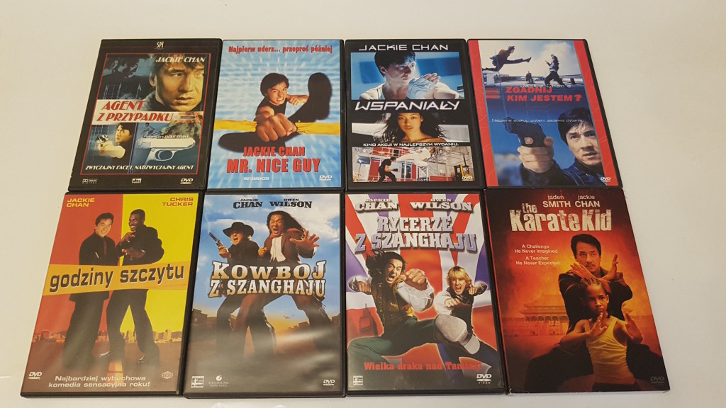 Zestaw 8x filmy z Jackie Chan na DVD