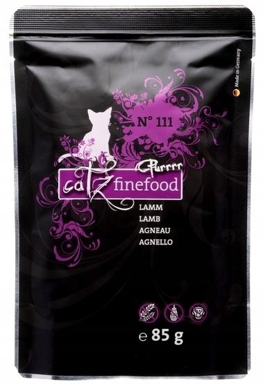 Catz Finefood Purrrr N.111 Jagnięcina mokra karma dla kota saszetka 85g