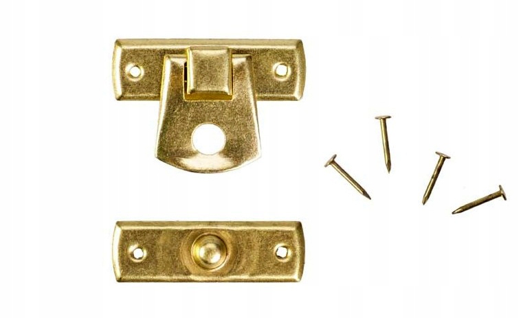 ZAPIĘCIE METALOWE DO SZKATUŁEK zatrzask złoty