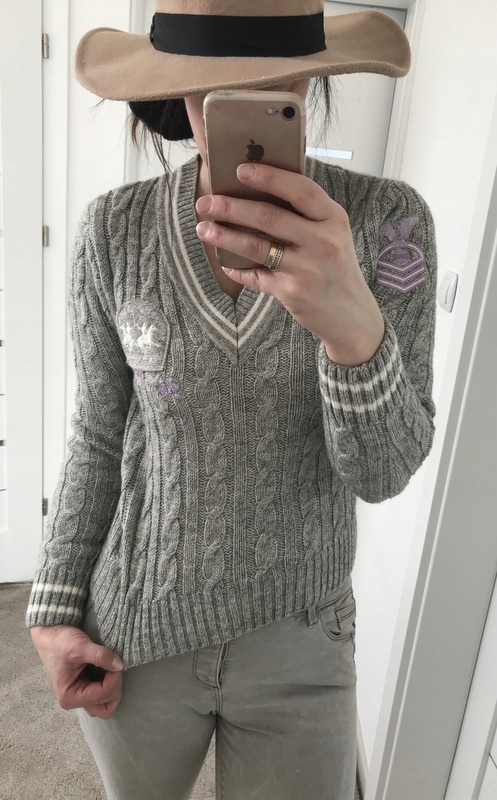 LA MARTINA melanżowy sweter 38 M WEŁNA ALPAKA