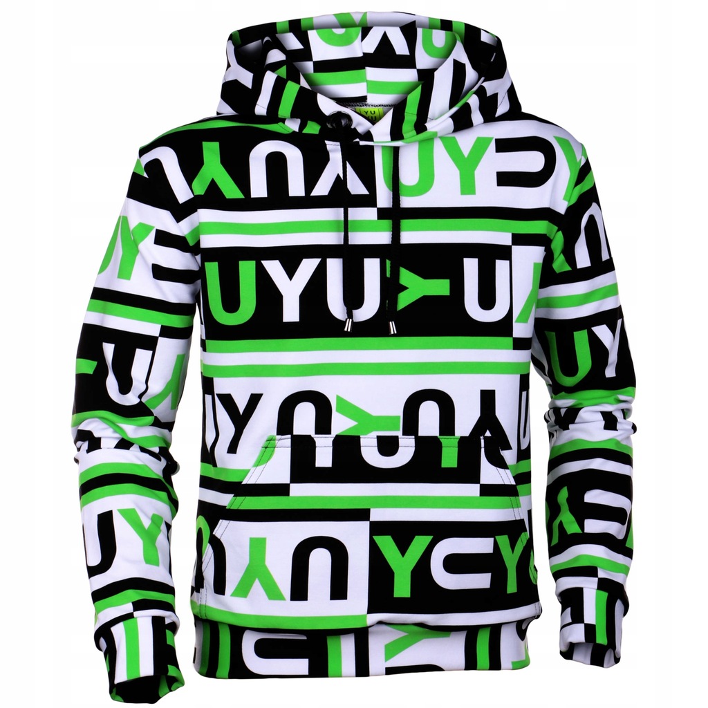 BLUZA ZIELONA + KAPTUR + SZNUREK YUYU 152/158