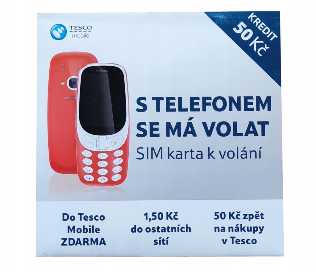CZESKA KARTA SIM BEZ REJESTRACJI TESCO MOBILE 50Kč 13155827334