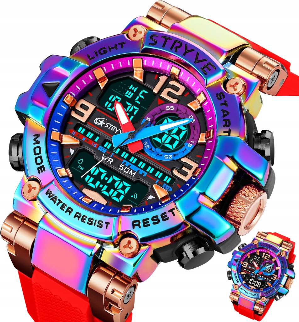 WOJSKOWY ZEGAREK WODOODPORNYC Z ALARM I KALENDARZA DLA DZIECI