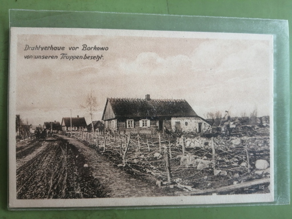 STARA POCZTÓWKA BORKOWO PRUSY WSCHODNIE I WŚ.
