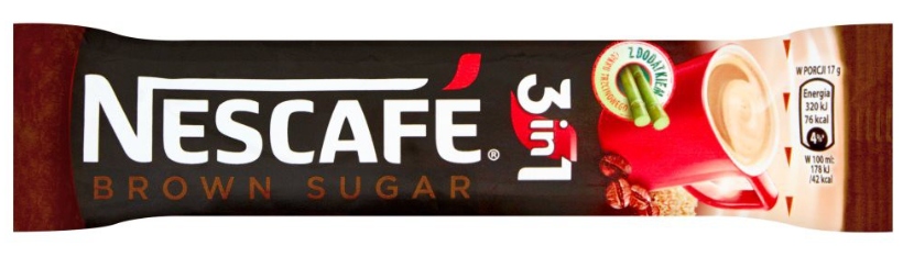 Kawa rozpuszczalna saszetka 3w1 z Brązowym Cukrem BROWN SUGAR Nescafe 16,5g