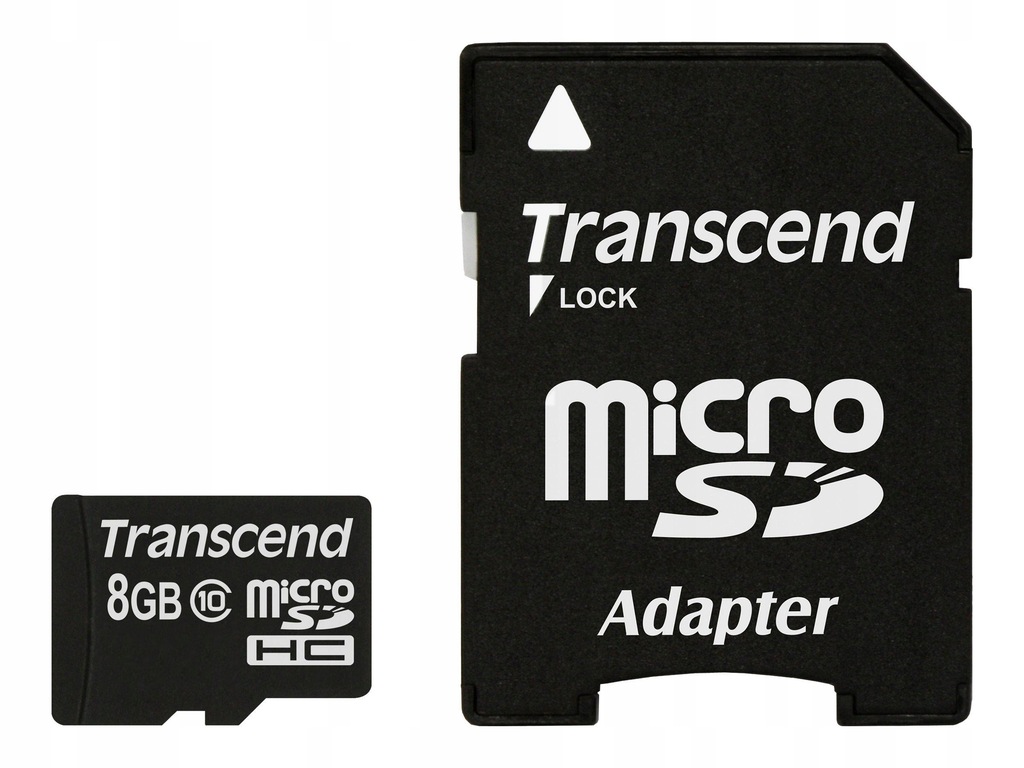 TRANSCEND TS8GUSDHC10 Transcend karta pamięci Micro SDHC 8GB Class 10 +