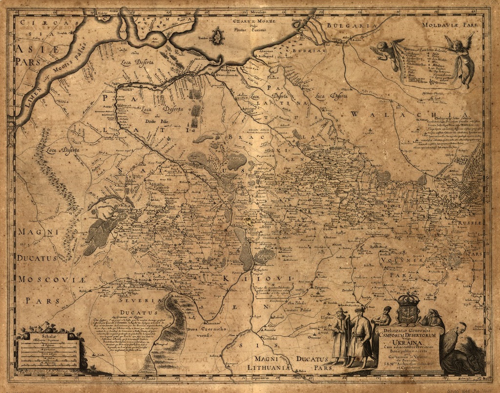 UKRAINA EFEKTOWNA MAPA 1648 r. duże płótno