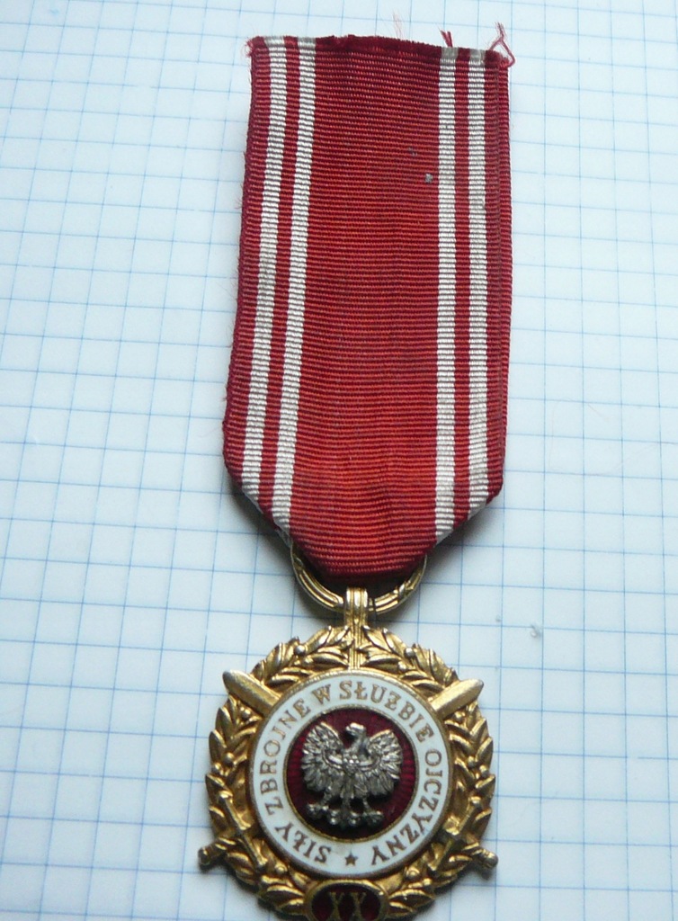 Medal Siły Zbrojne w sł Ojczyzny XX lat złoty