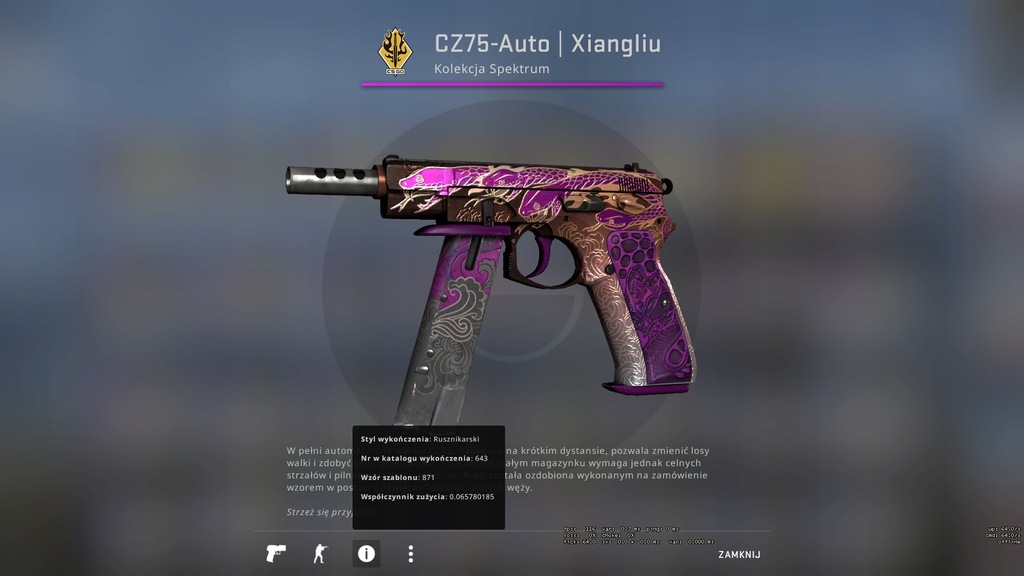 CZ75-Auto | Xiangliu Skin CSGO