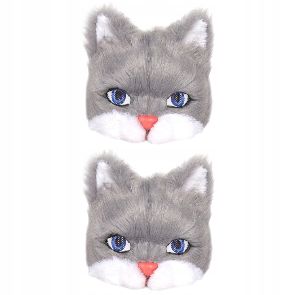 Abeillo 4-teiliges Katzenmasken Set Zum Bemalen - DIY Therian Masken Mit Fell & Filz