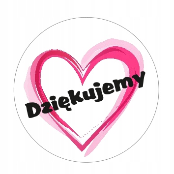 naklejki dziękujemy 3 serduszko 50mm 20SZT - 8396209343 - oficjalne  archiwum Allegro