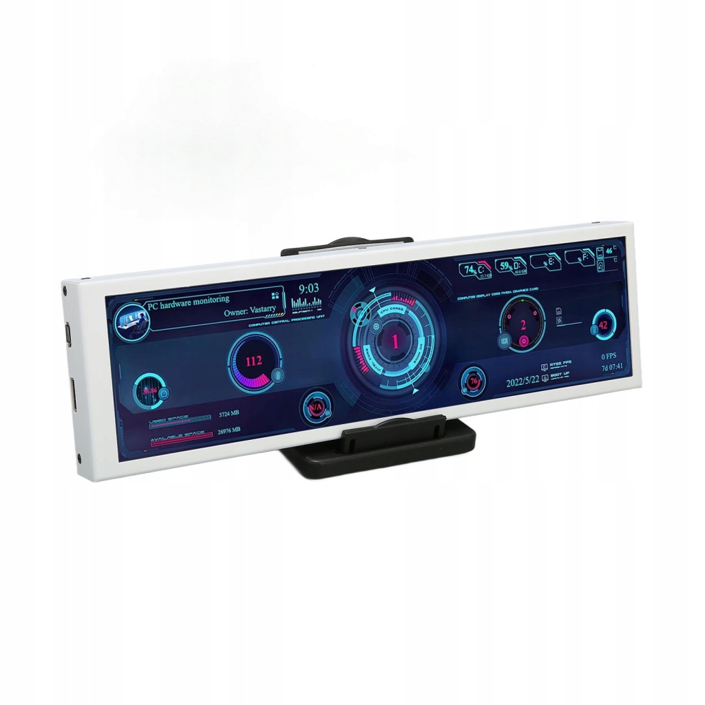 Monitor temperatury komputera 8.8 Cal IPS edytor