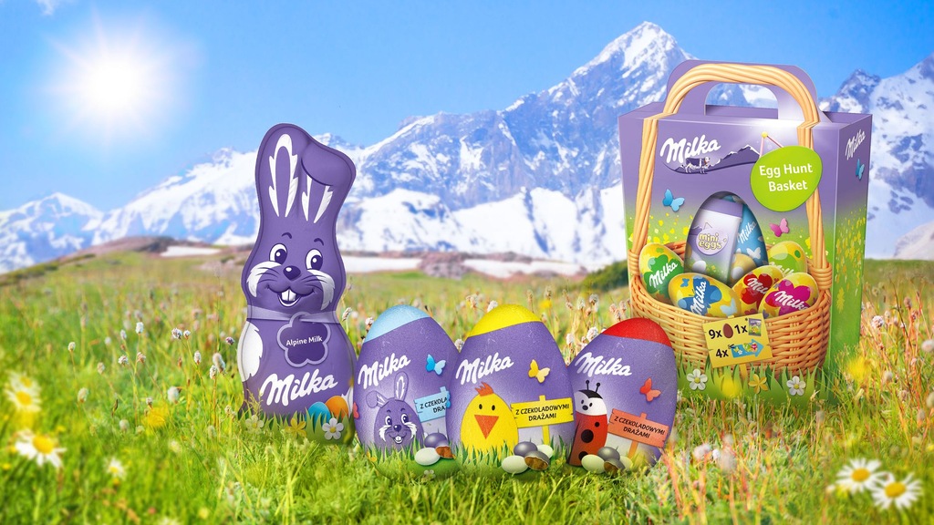 Купить Milka 4 шоколадных яйца со сливками и ложкой 136г: отзывы, фото ...