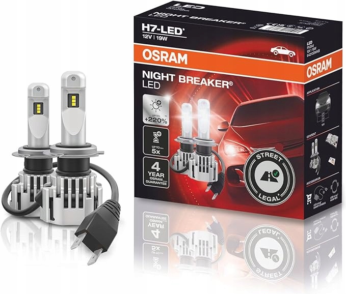 Żarówka osram night breaker led h-7-led 12 v 64210dwnb - defekt 1 sztuka